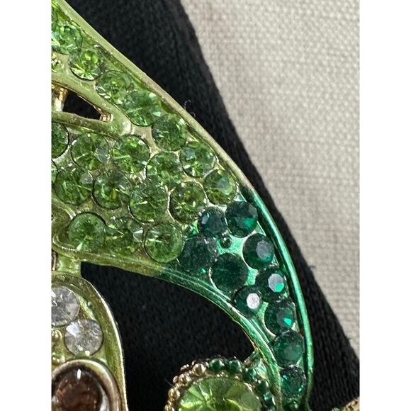 Stunning Runway Crystal Rose Necklace Lizard Butterfly Maybe Natasha - Picture 6 of 11